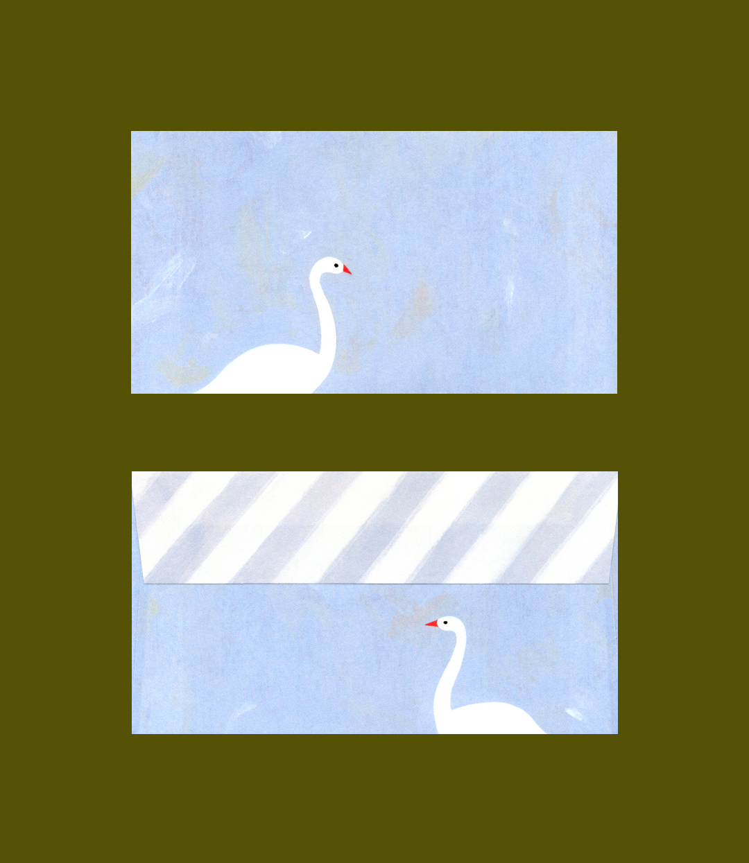 Swan in Februari - Briefpapier