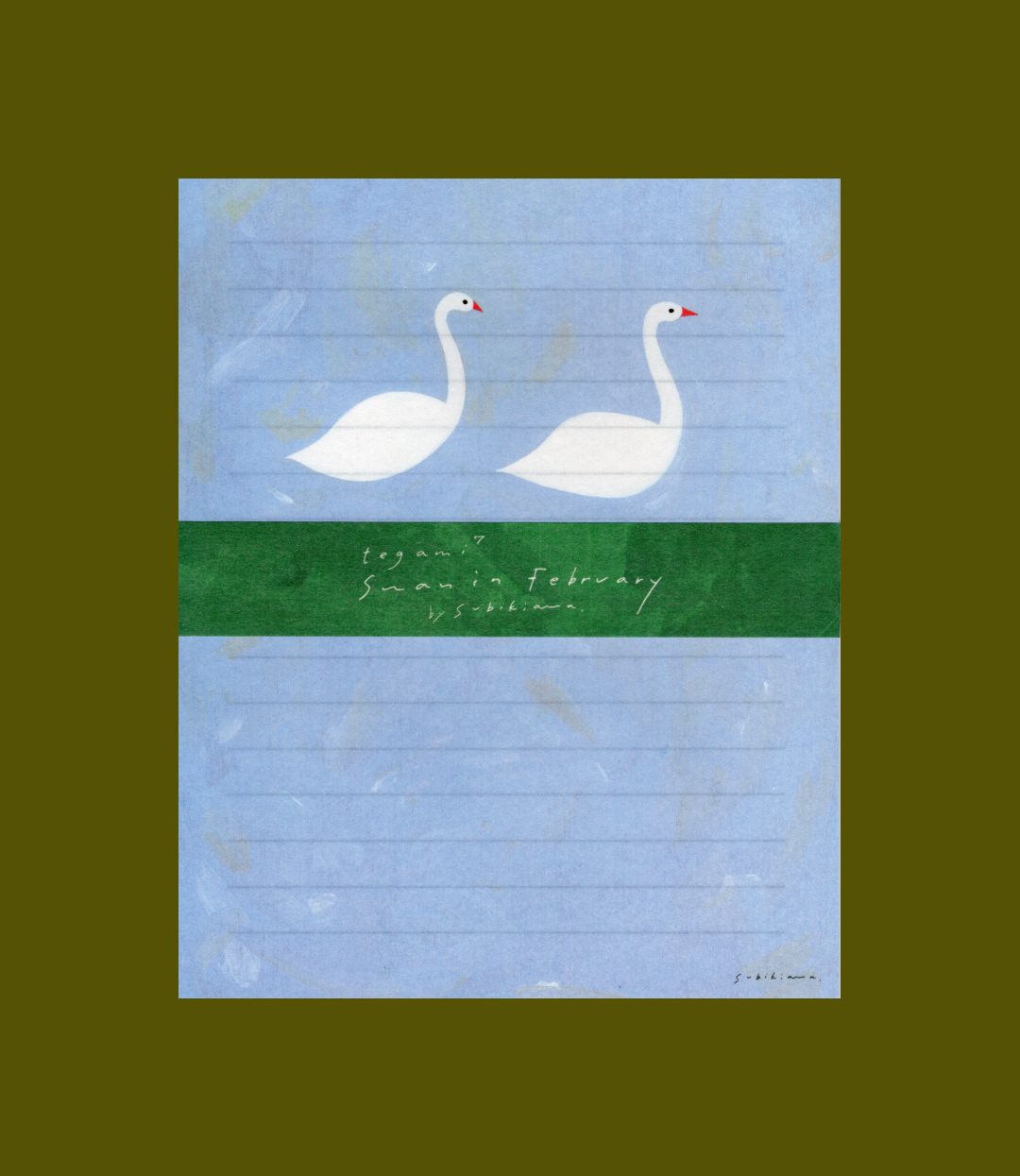 Swan in Februari - Briefpapier