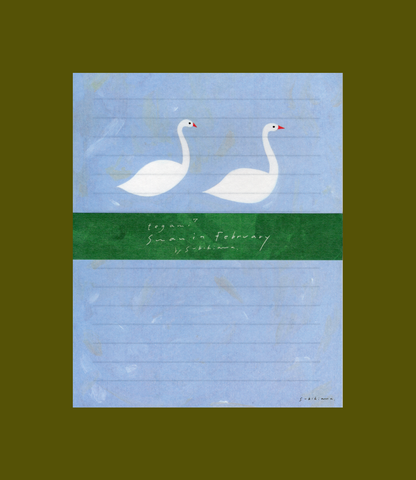 Swan in Februari - Briefpapier