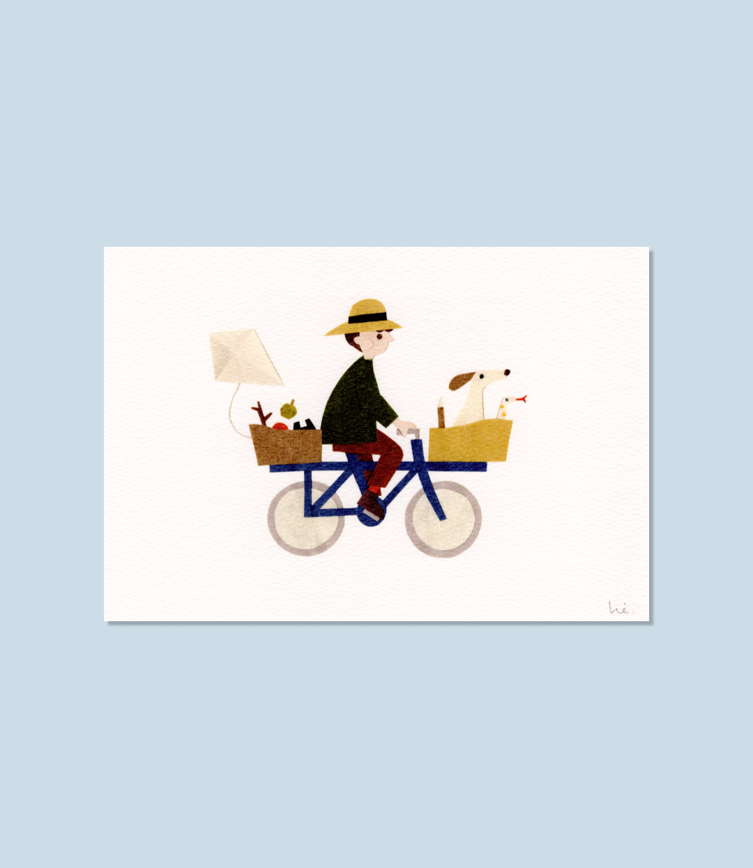 Sun en Shiro op de fiets