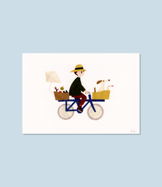 Sun en Shiro op de fiets